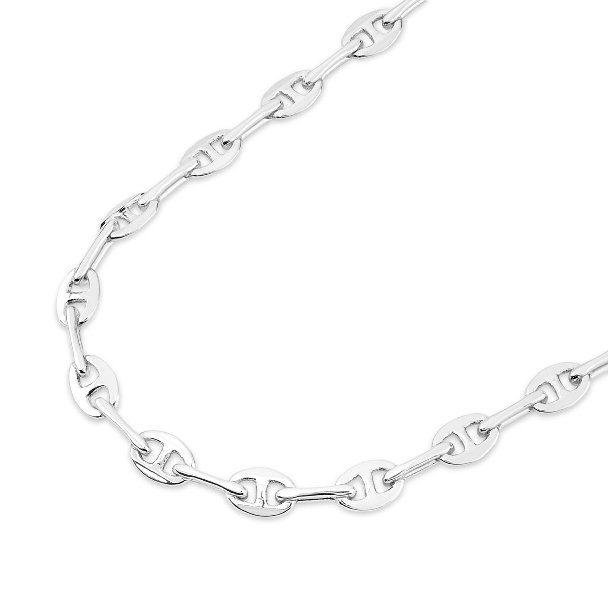August Woods Silver Mini Marine Link Chain Necklace