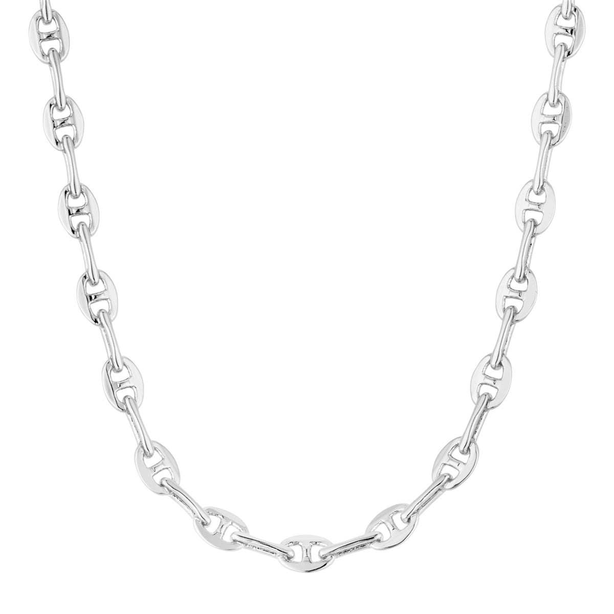 August Woods Silver Mini Marine Link Chain Necklace