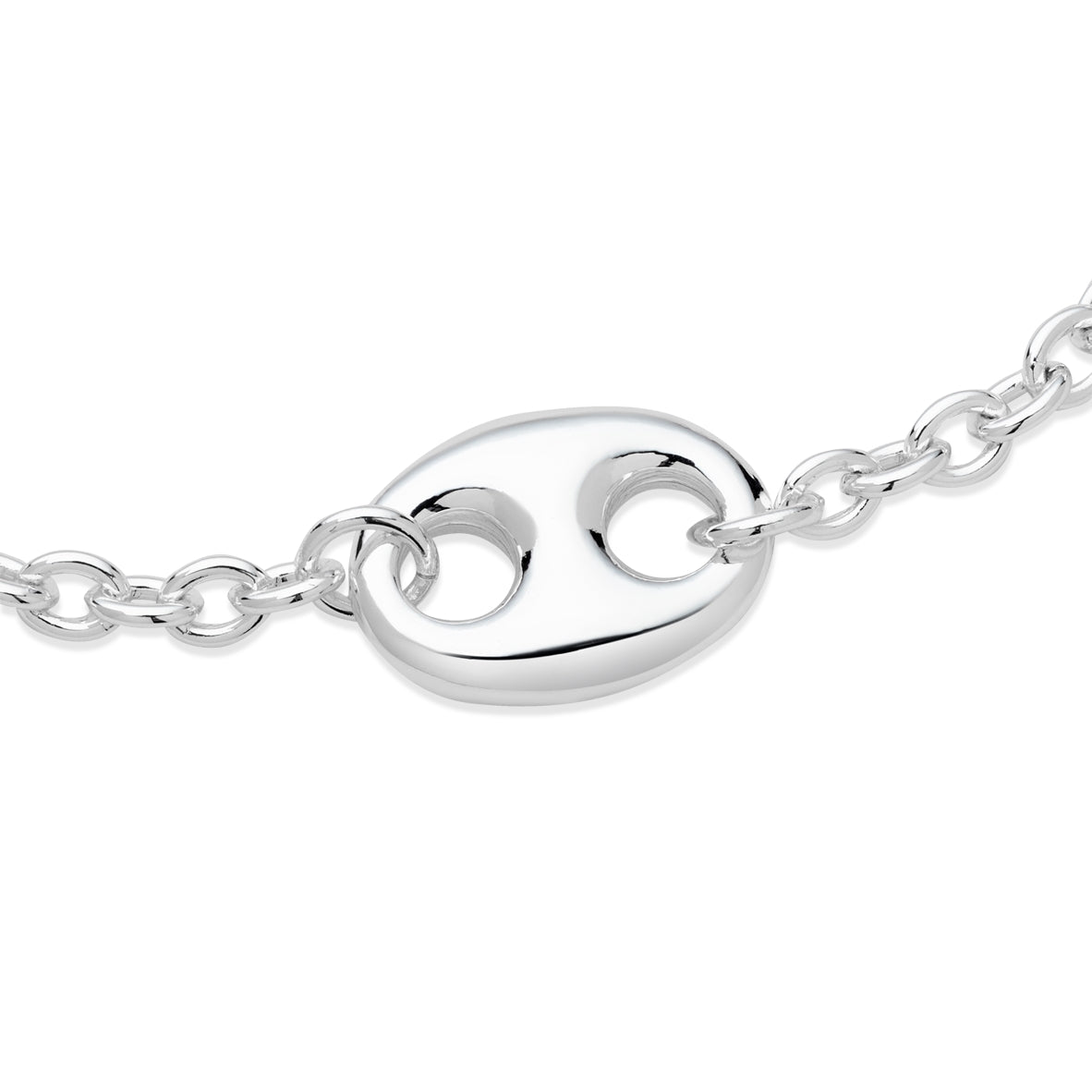 August Woods Silver Marine Luxe Link Bracelet