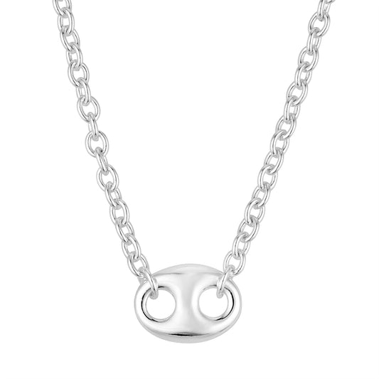 August Woods Silver Marine Luxe Link Necklace