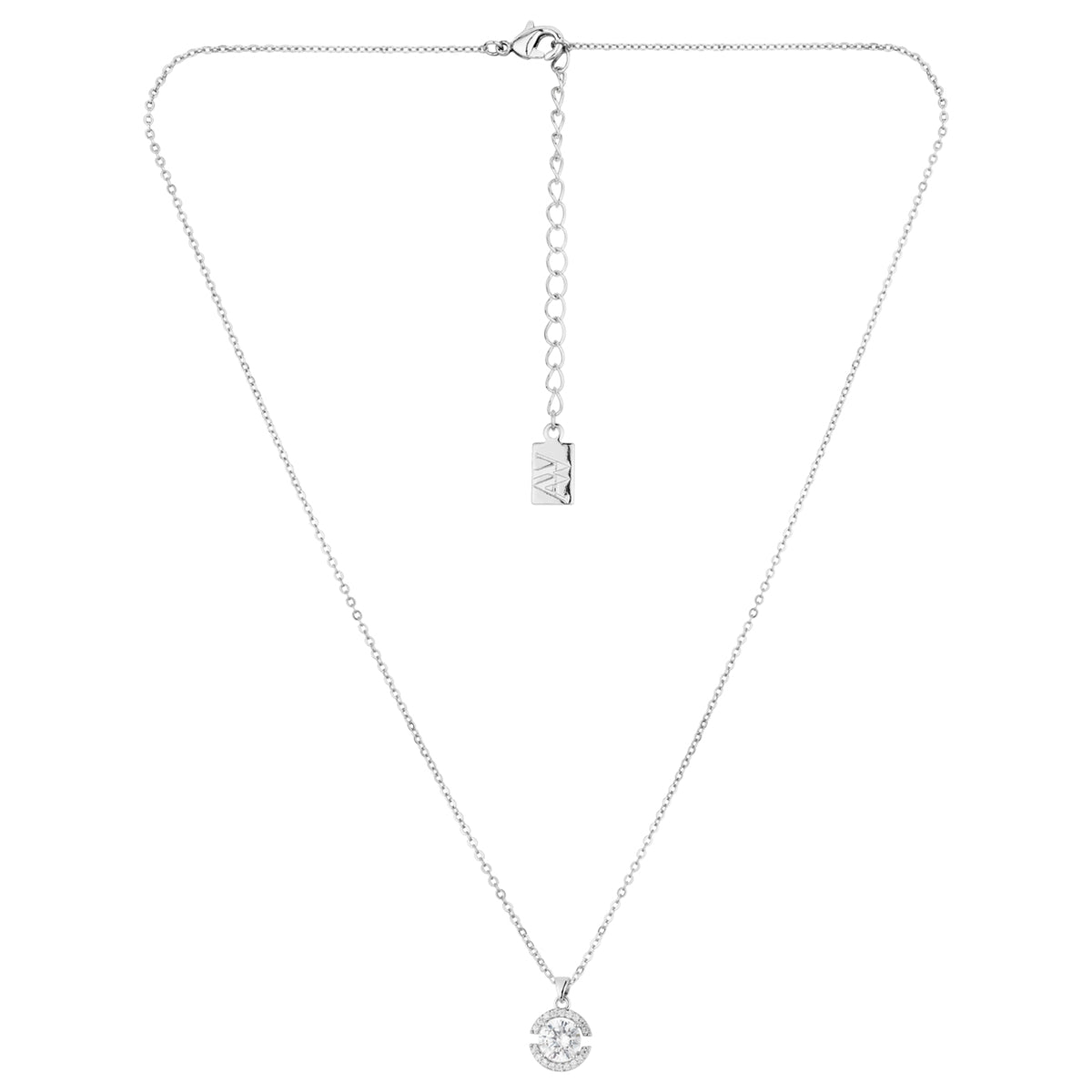August Woods Silver Open Halo Necklace