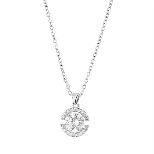 August Woods Silver Open Halo Necklace