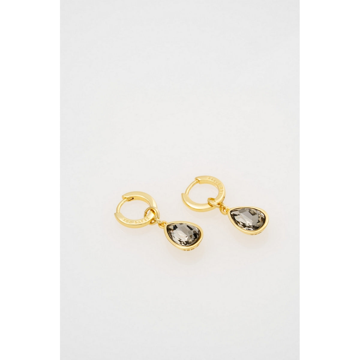 Ted Baker Gold Davina Grey Teardrop Huggies