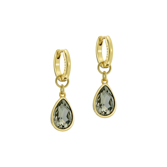 Ted Baker Gold Davina Grey Teardrop Huggies