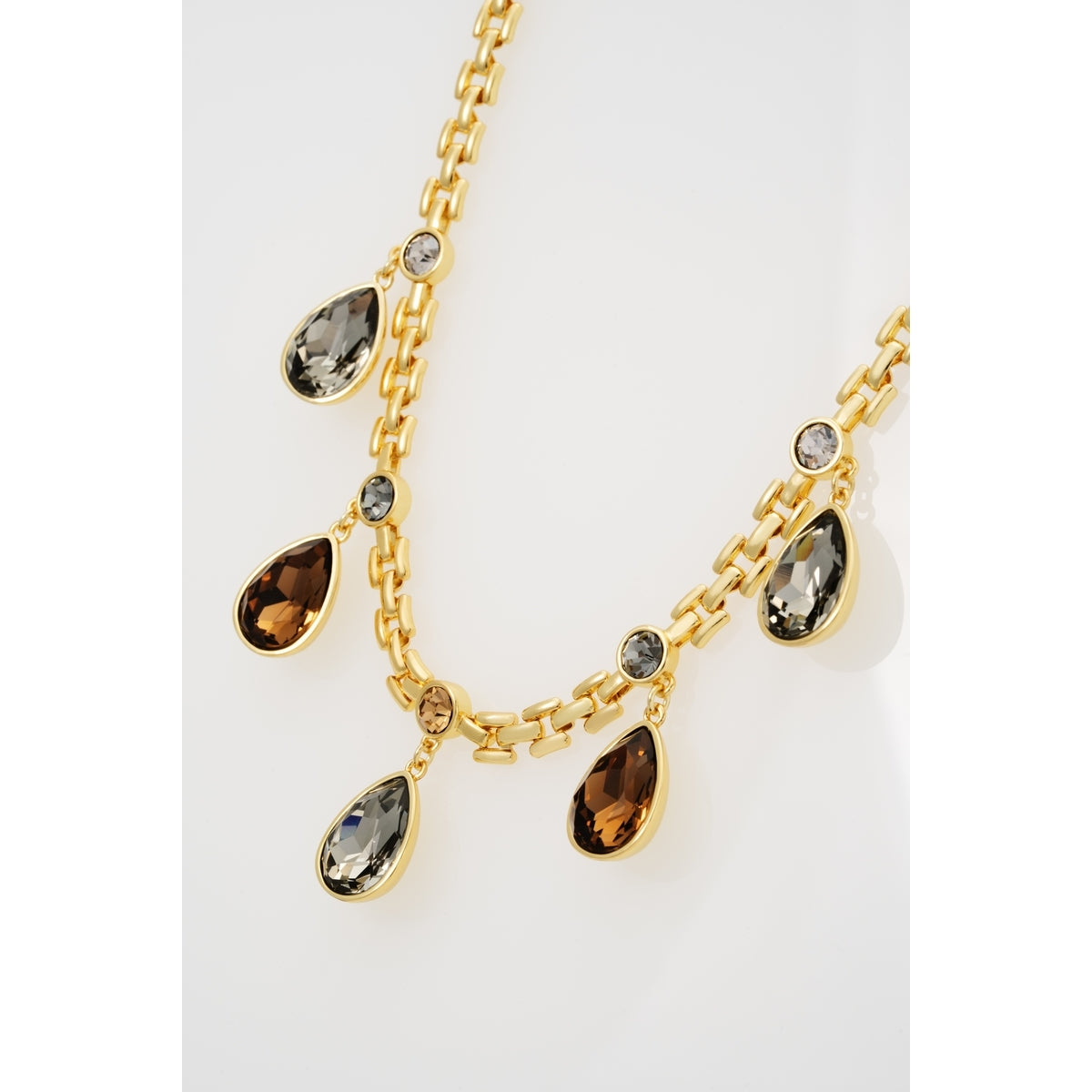 Ted Baker Gold Davina Grey Teardrop Necklace