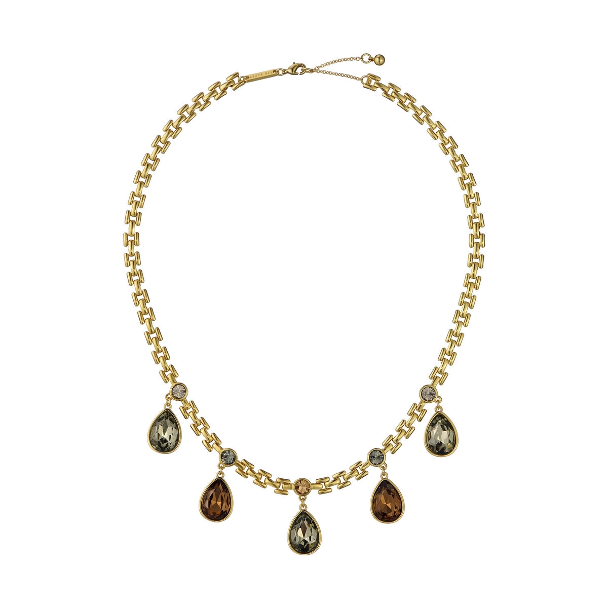 Ted Baker Gold Davina Grey Teardrop Necklace
