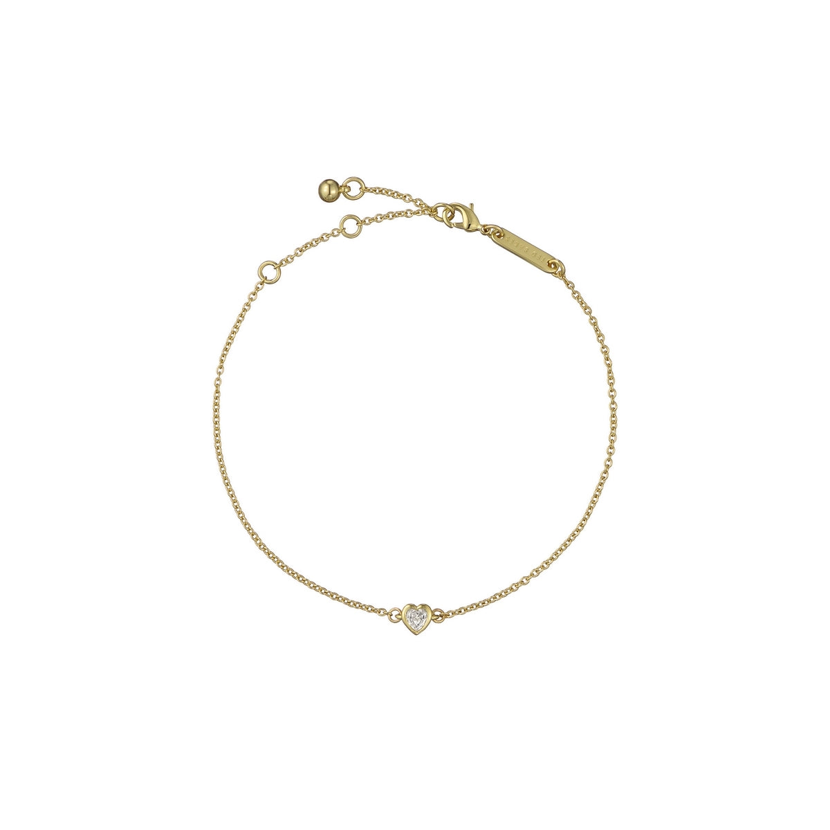 Ted Baker Gold Halle Mini Crystal Heart Bracelet