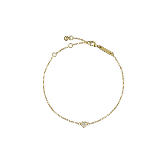 Ted Baker Gold Halle Mini Crystal Heart Bracelet