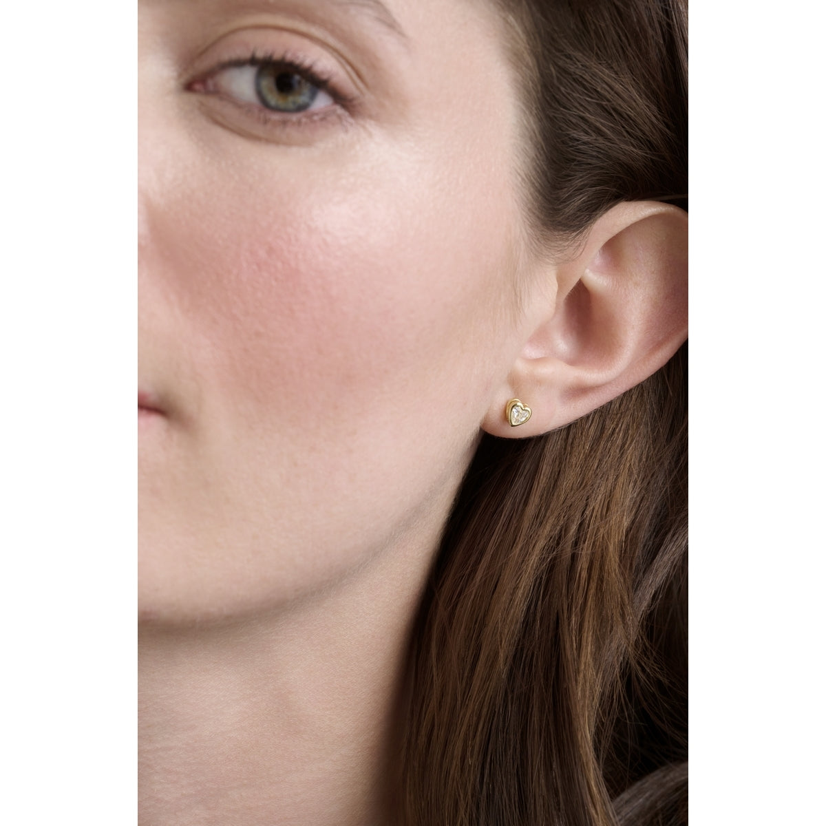 Ted Baker Gold Harmony Mini Crystal Heart Studs