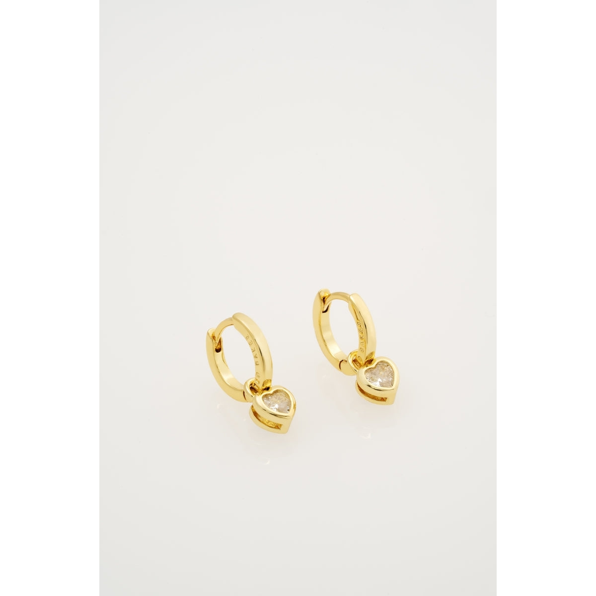 Ted Baker Gold Harper Mini Crystal Heart Huggies