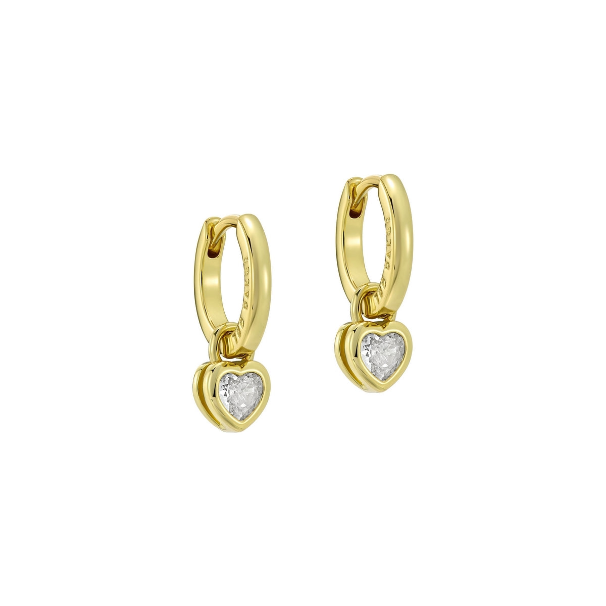 Ted Baker Gold Harper Mini Crystal Heart Huggies
