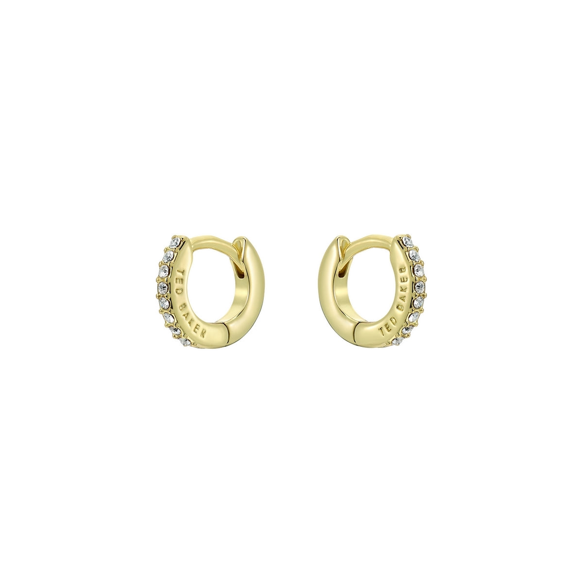 Ted Baker Gold Hettie Crystal Hoops 10mm