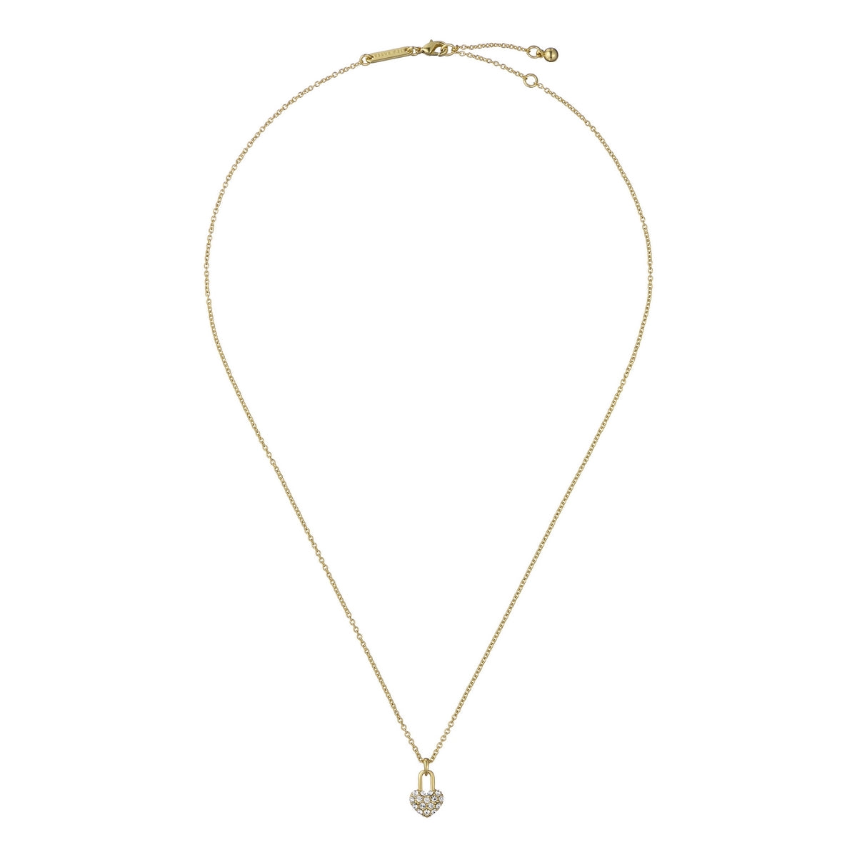 Ted Baker Gold Paige Pavé Padlock Heart Necklace