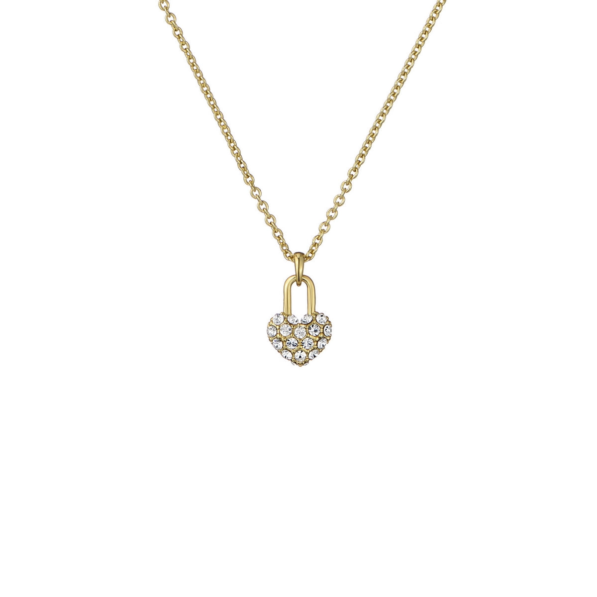 Ted Baker Gold Paige Pavé Padlock Heart Necklace