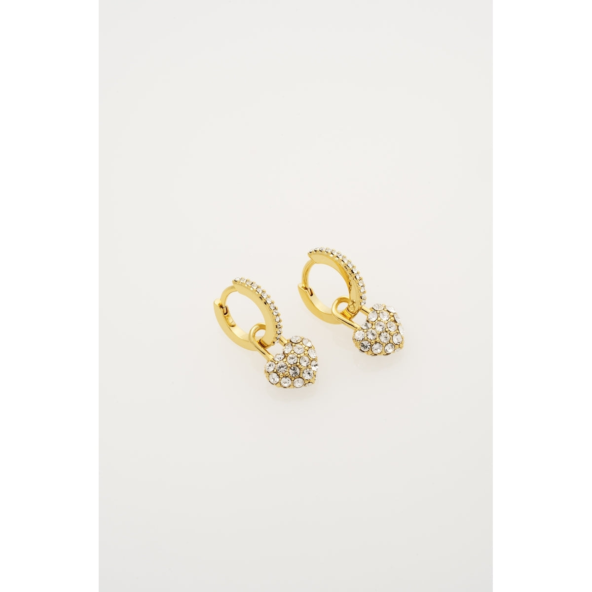 Ted Baker Gold Pari Pavé Padlock Heart Huggies