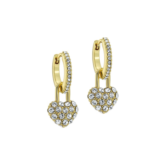 Ted Baker Gold Pari Pavé Padlock Heart Huggies