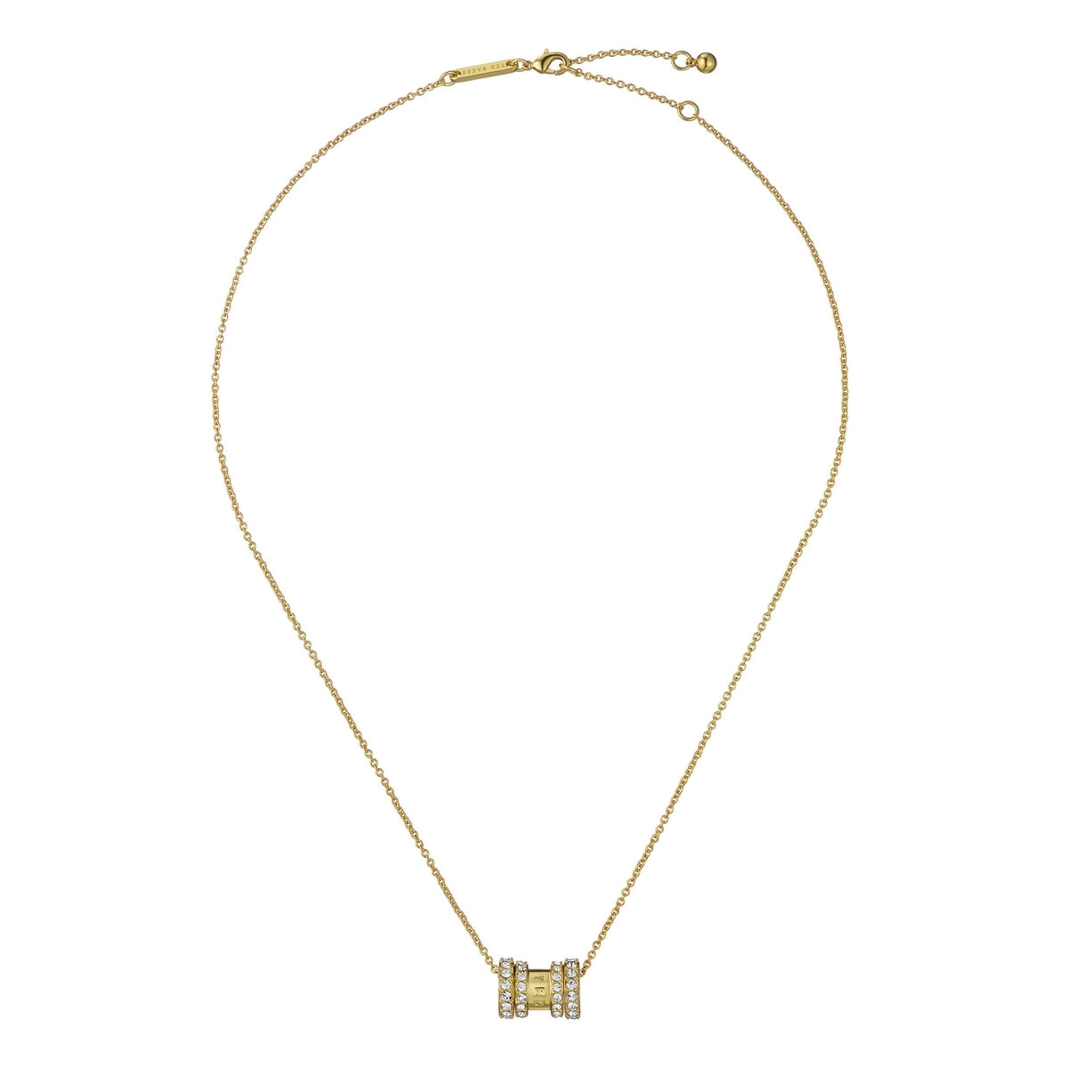 Ted Baker Gold Romie Crystal Roll Necklace