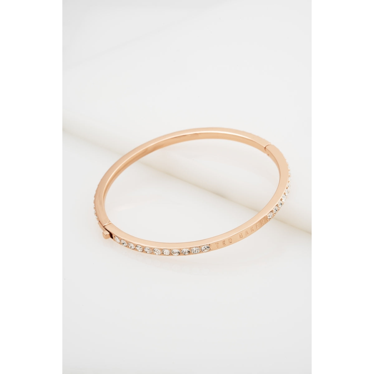 Ted Baker Rose Gold Claudia Pavé Hinged Bangle