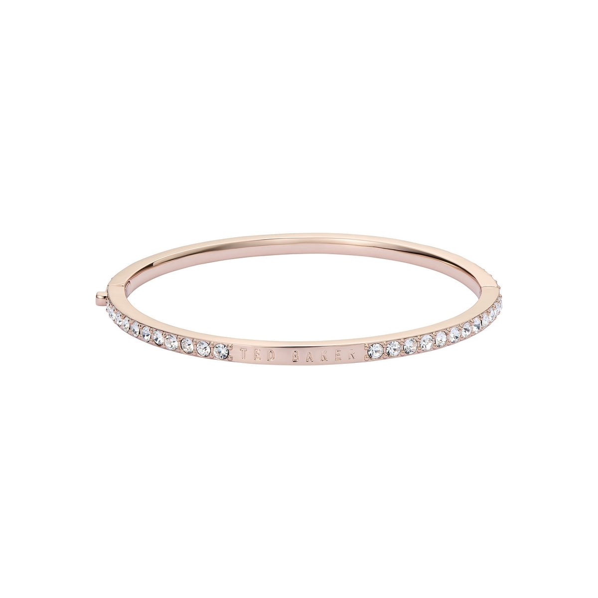 Ted Baker Rose Gold Claudia Pavé Hinged Bangle