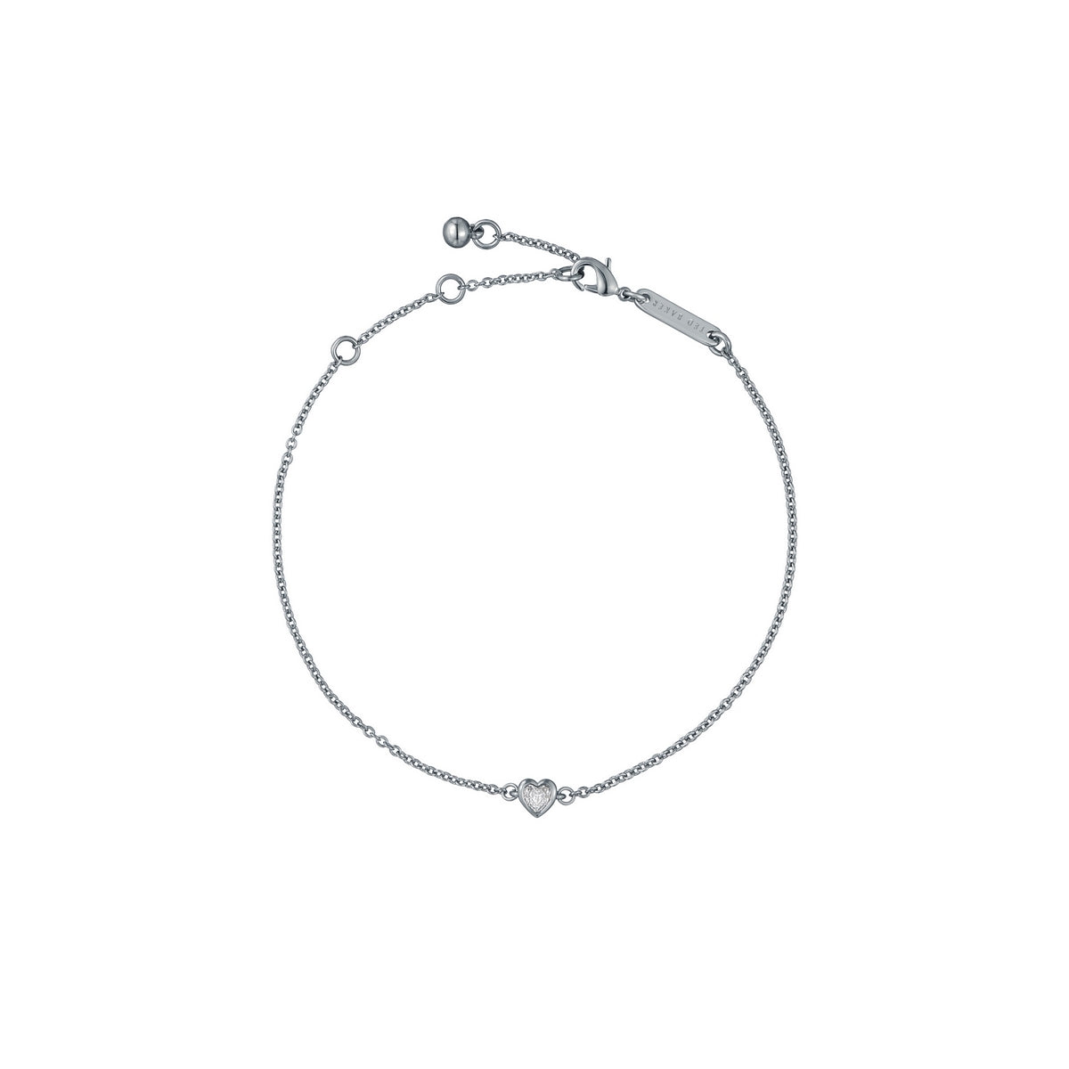 Ted Baker Silver Halle Mini Crystal Heart Bracelet
