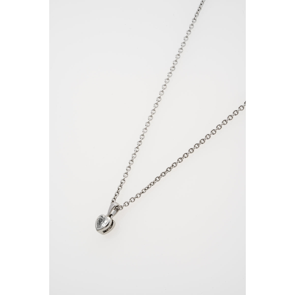 Ted Baker Silver Harlow Mini Crystal Heart Necklace