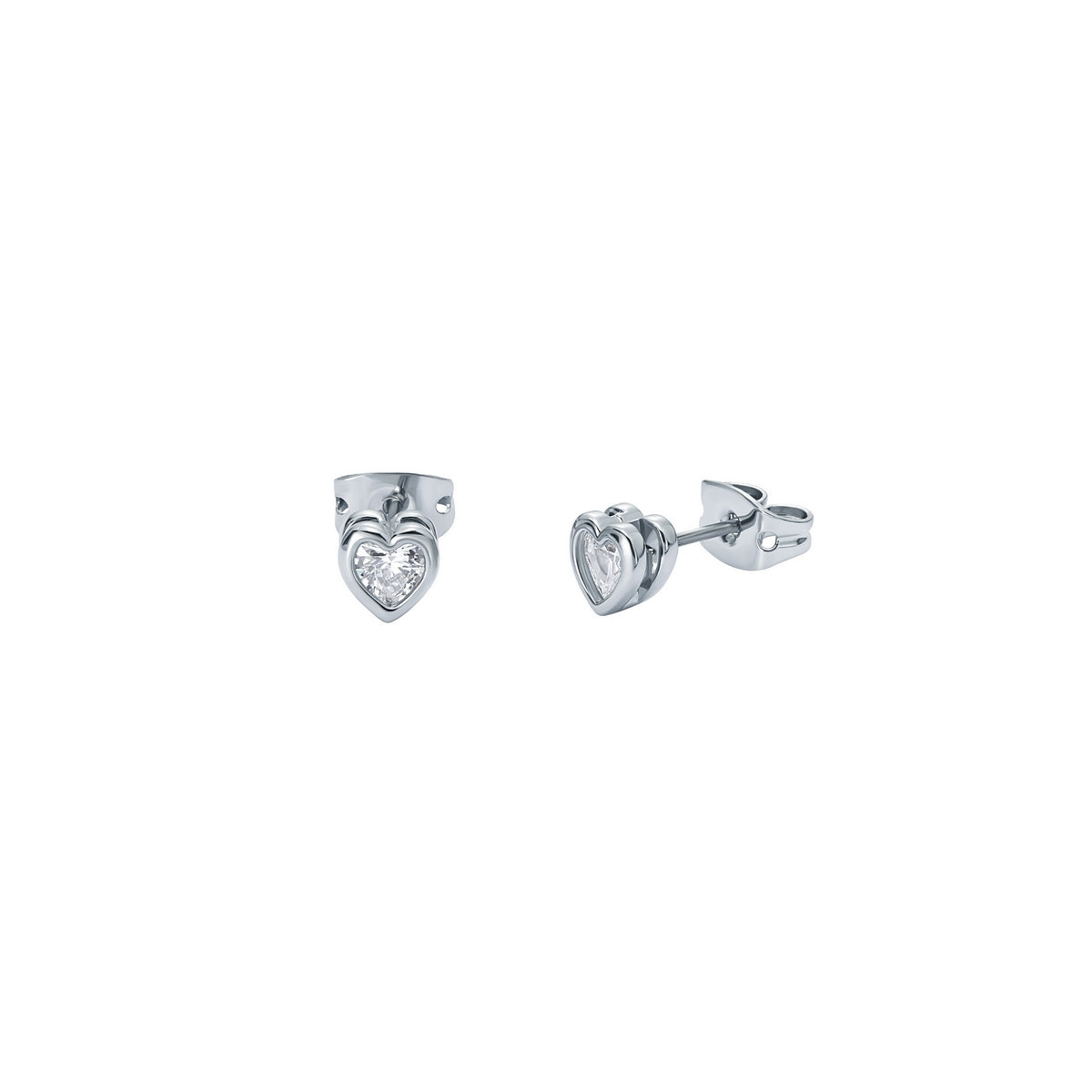 Ted Baker Silver Harmony Mini Crystal Heart Studs