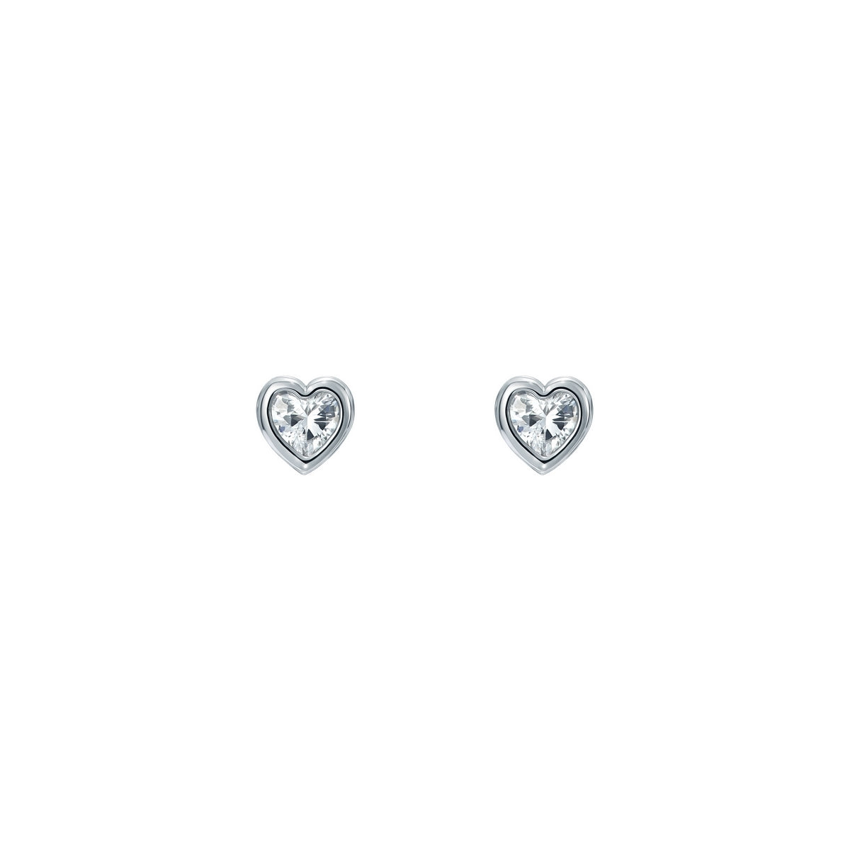 Ted Baker Silver Harmony Mini Crystal Heart Studs