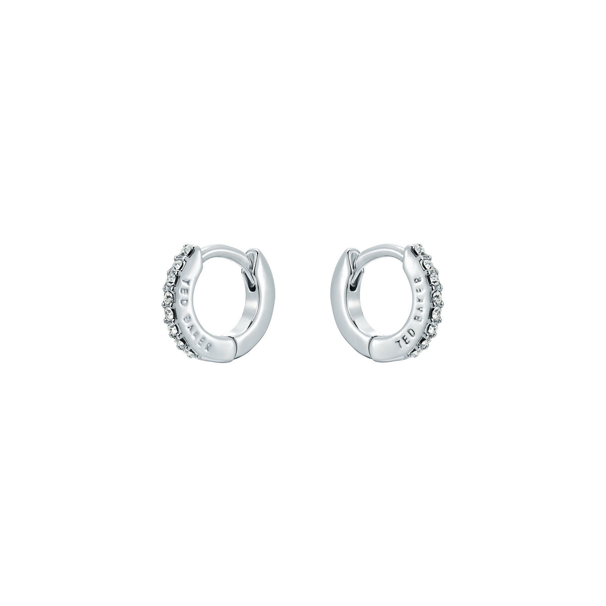 Ted Baker Silver Hettie Crystal Hoops 10mm