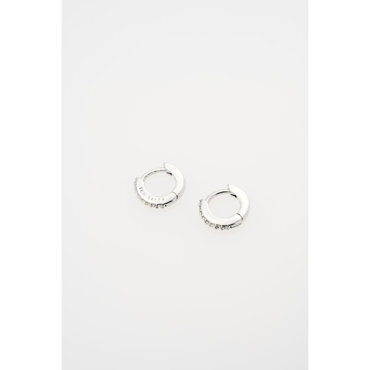 Ted Baker Silver Hettie Crystal Hoops 10mm