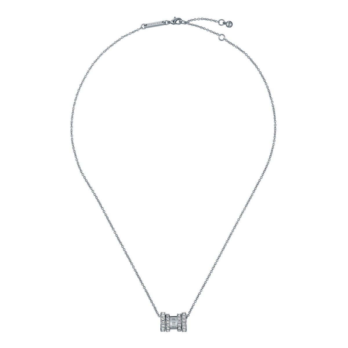 Ted Baker Silver Romie Crystal Roll Necklace