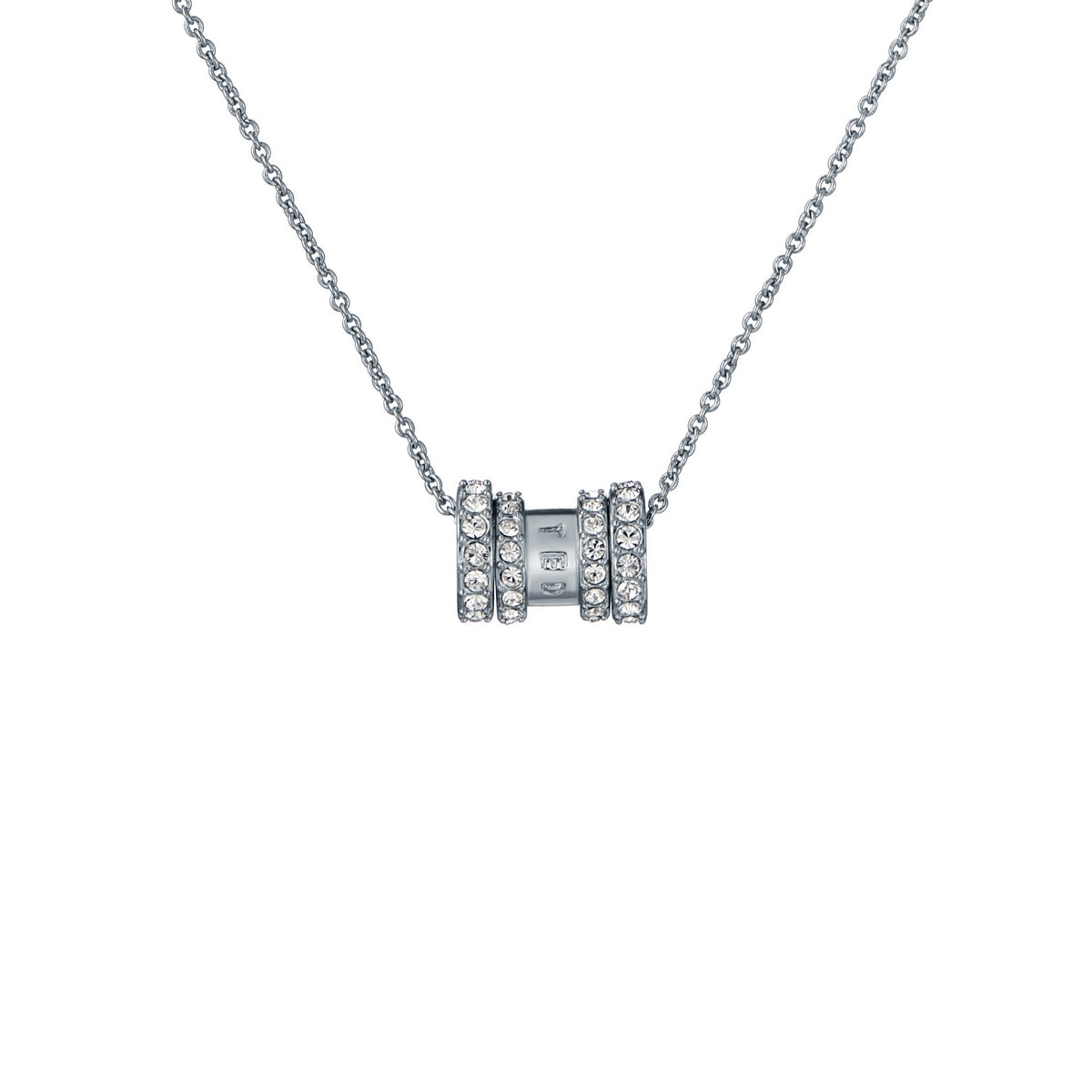 Ted Baker Silver Romie Crystal Roll Necklace