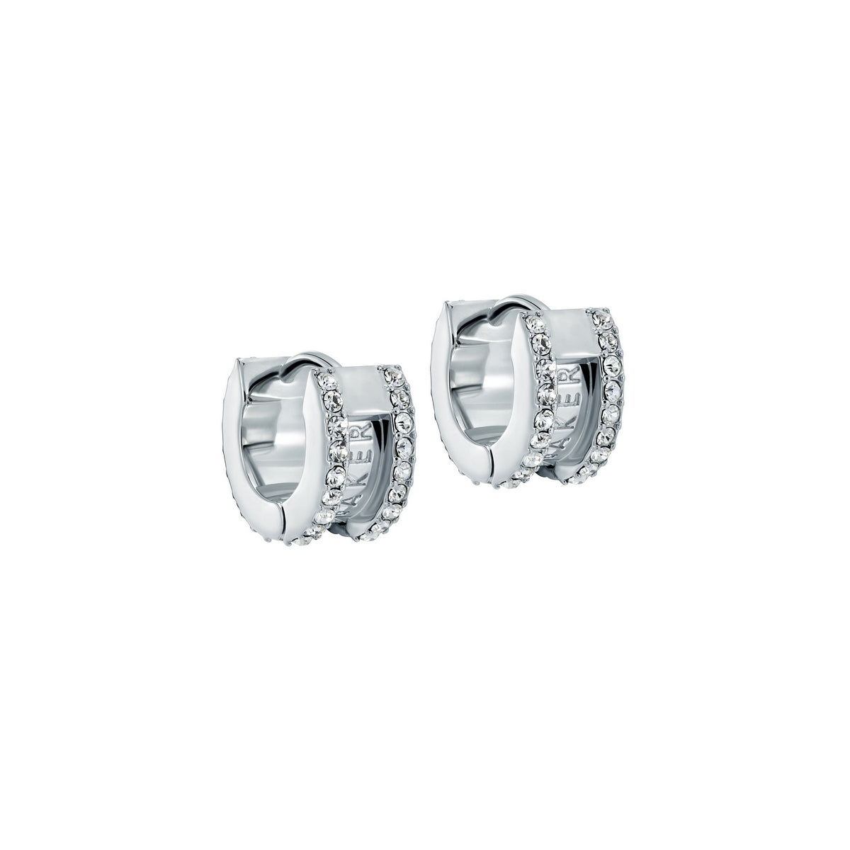 Ted Baker Silver Rosie Crystal Roll Huggies