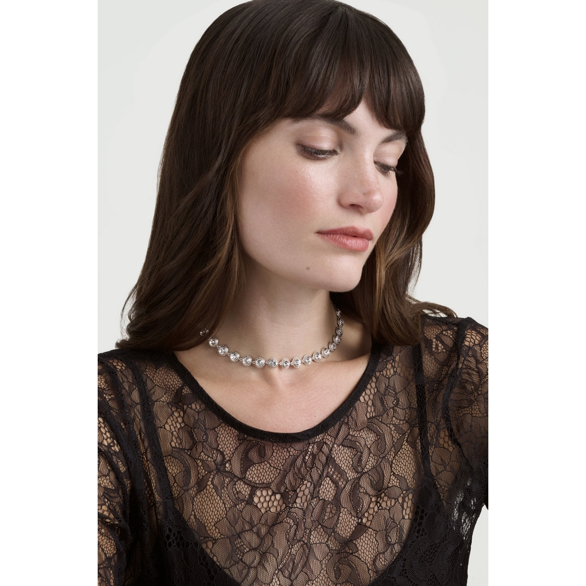 Ted Baker Silver Solanna Soli Sparkle Multi Halo Necklace