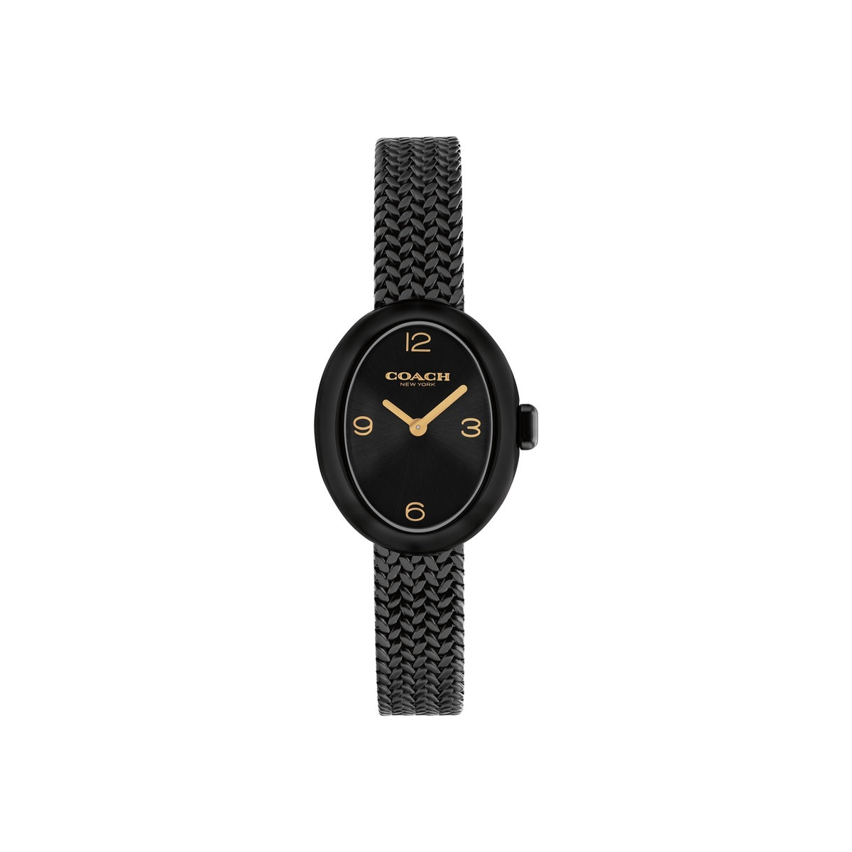 Coach Black Sammy Oval Mesh Watch