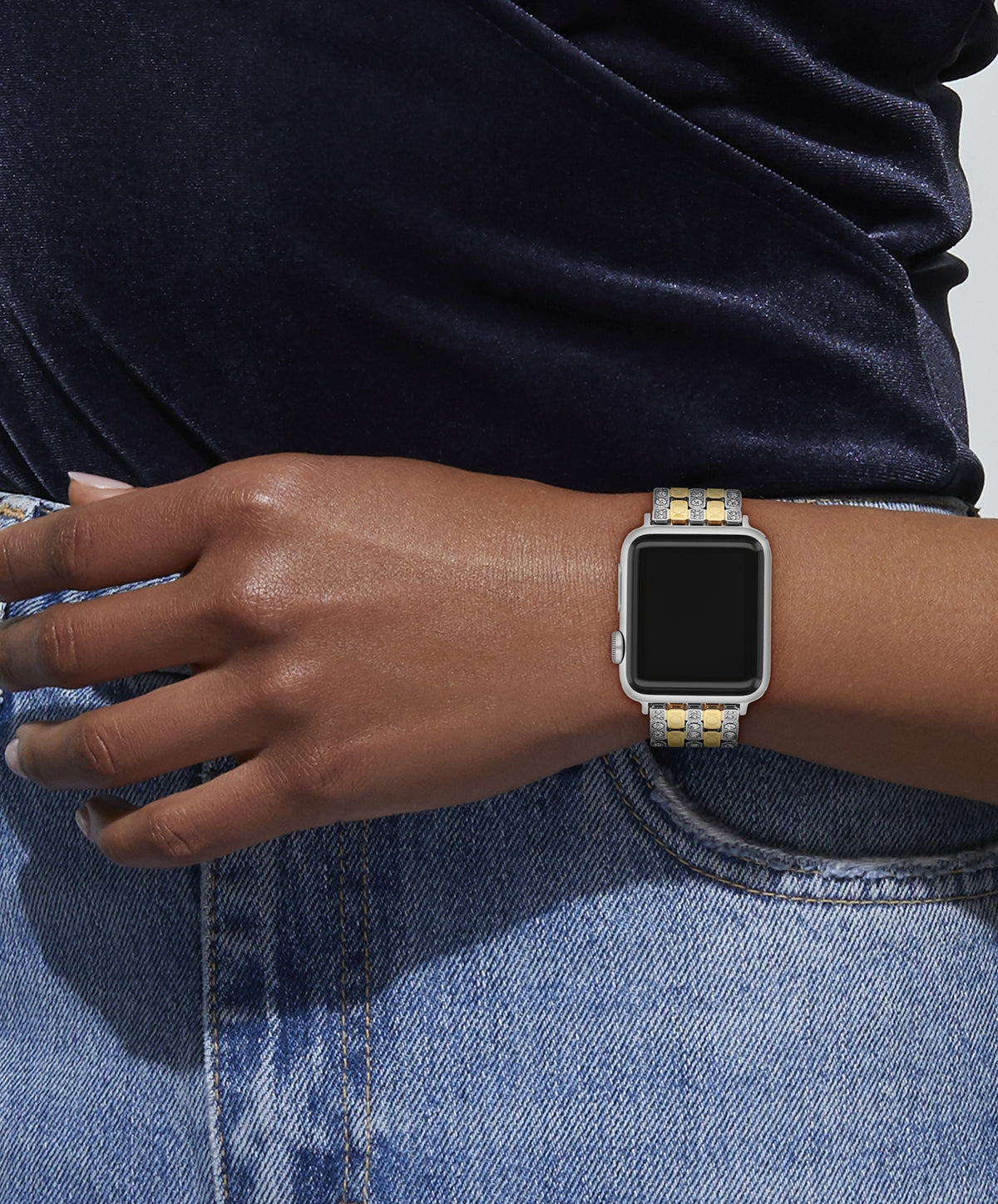 Coach Gold Mix Stainless Steel Bracelet Apple Strap