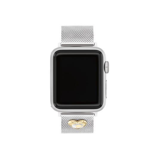 Coach Silver Mesh Gold Heart Apple Strap