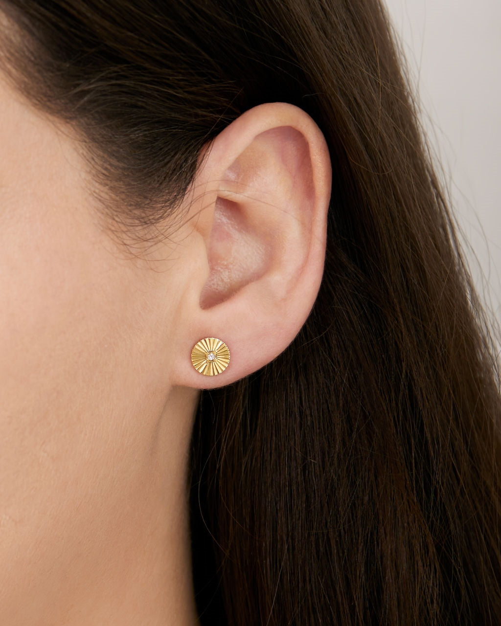 Over & Over Gold 14k Plated Starburst CZ Drop Earrings