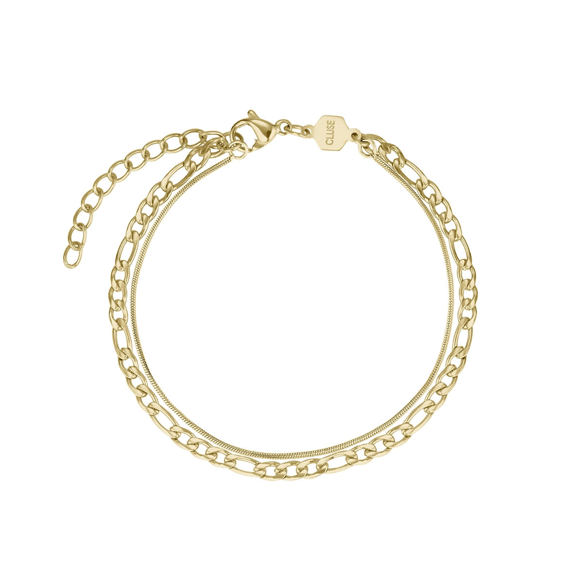 CLUSE Gold Fluette Double Chain Bracelet Giftbox