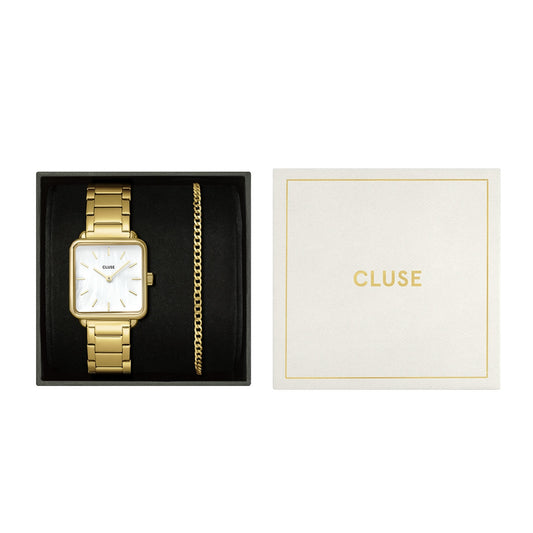 CLUSE Gold Tetragone Mother of Pearl Bracelet Giftbox