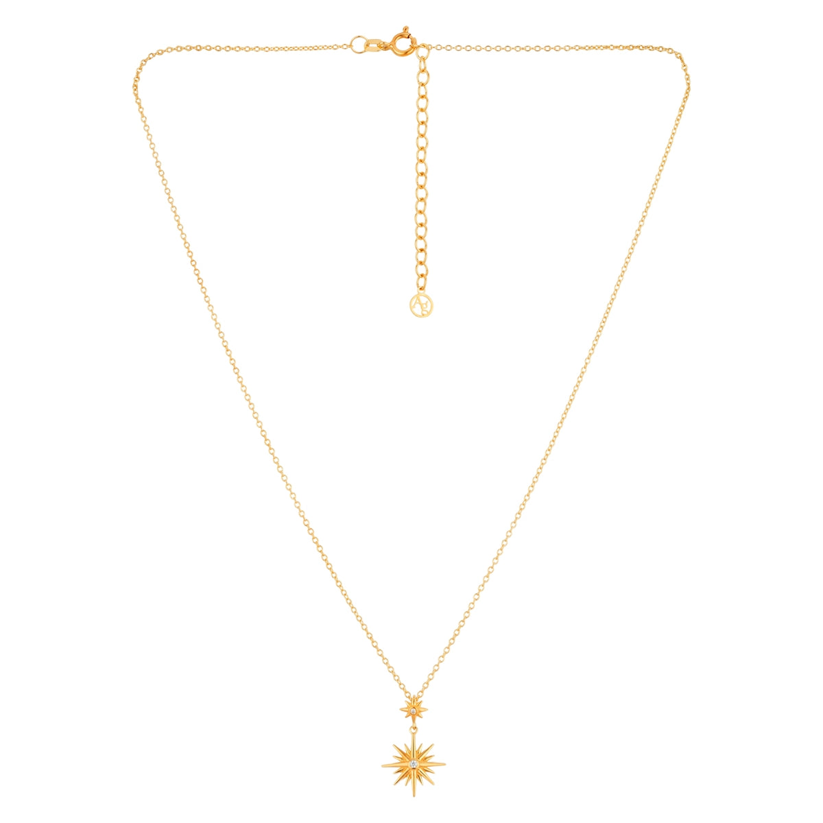 Argento Gold Starburst CZ Necklace