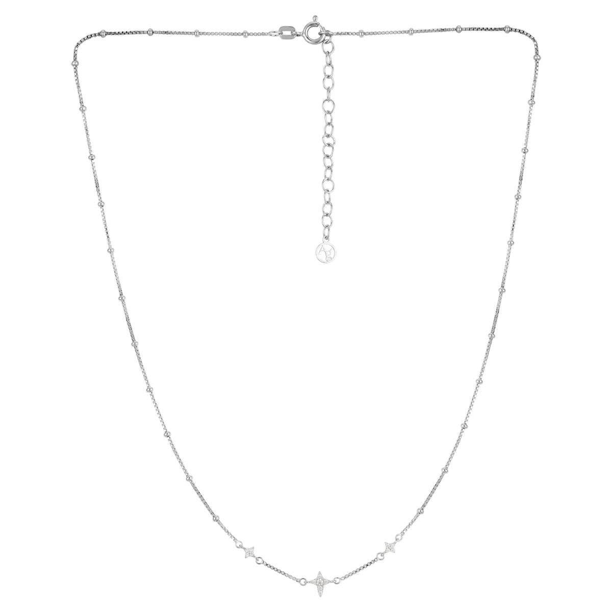 Argento Silver Celestial Multi Star Necklace