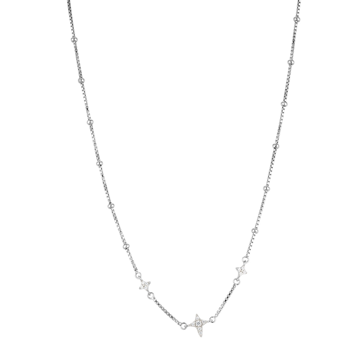 Argento Silver Celestial Multi Star Necklace