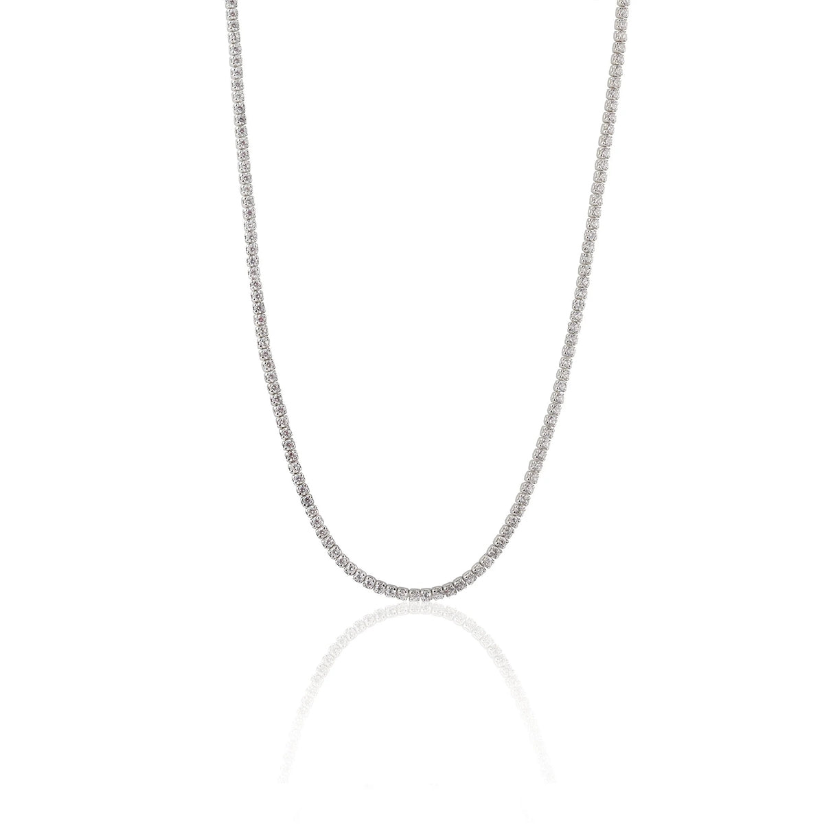 Seek + Find Inspire Silver Tennis Necklace
