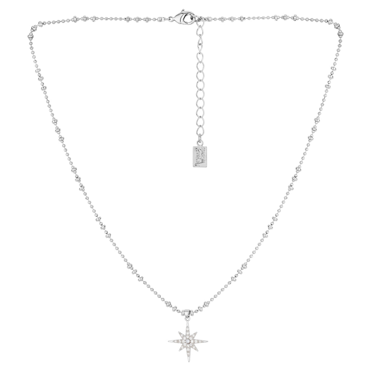 August Woods Silver Celestial Pavé Star Necklace