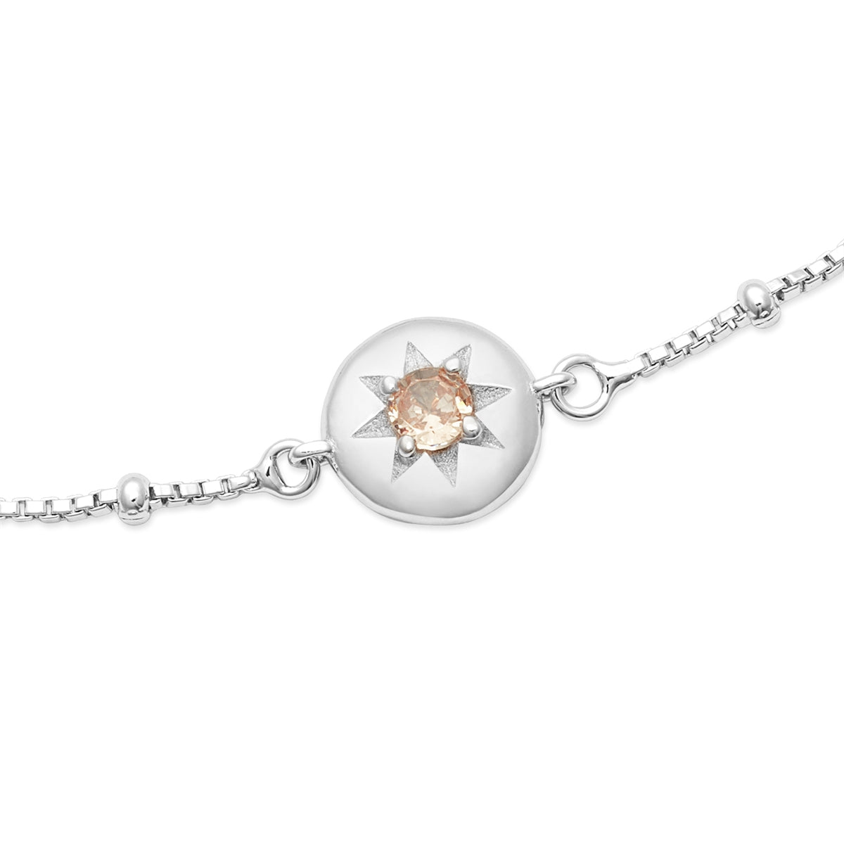 Argento Silver Birthstones November Citrine Bracelet