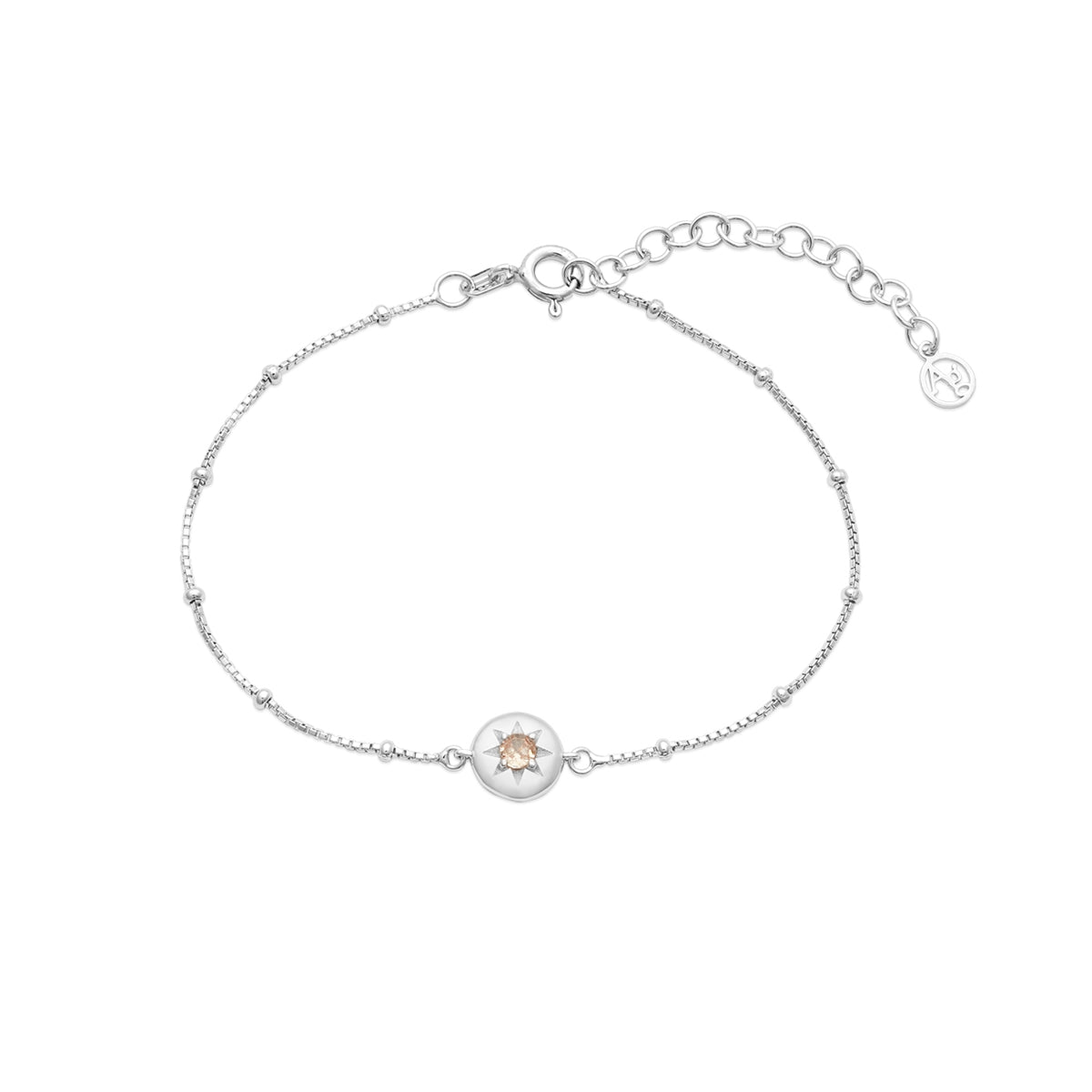Argento Silver Birthstones November Citrine Bracelet