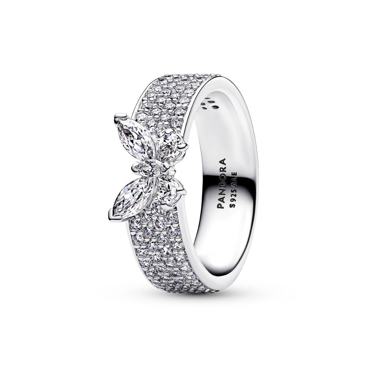 Pandora Silver Sparkling Butterfly Bold Ring