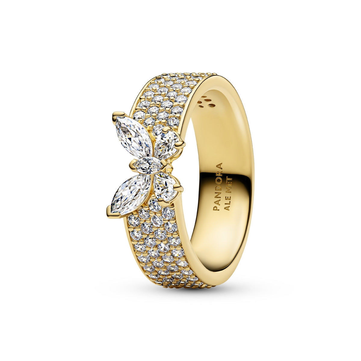 Pandora Gold Sparkling Butterfly Bold Ring