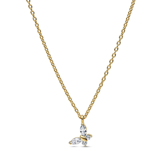Pandora Gold Butterfly Pendant Necklace