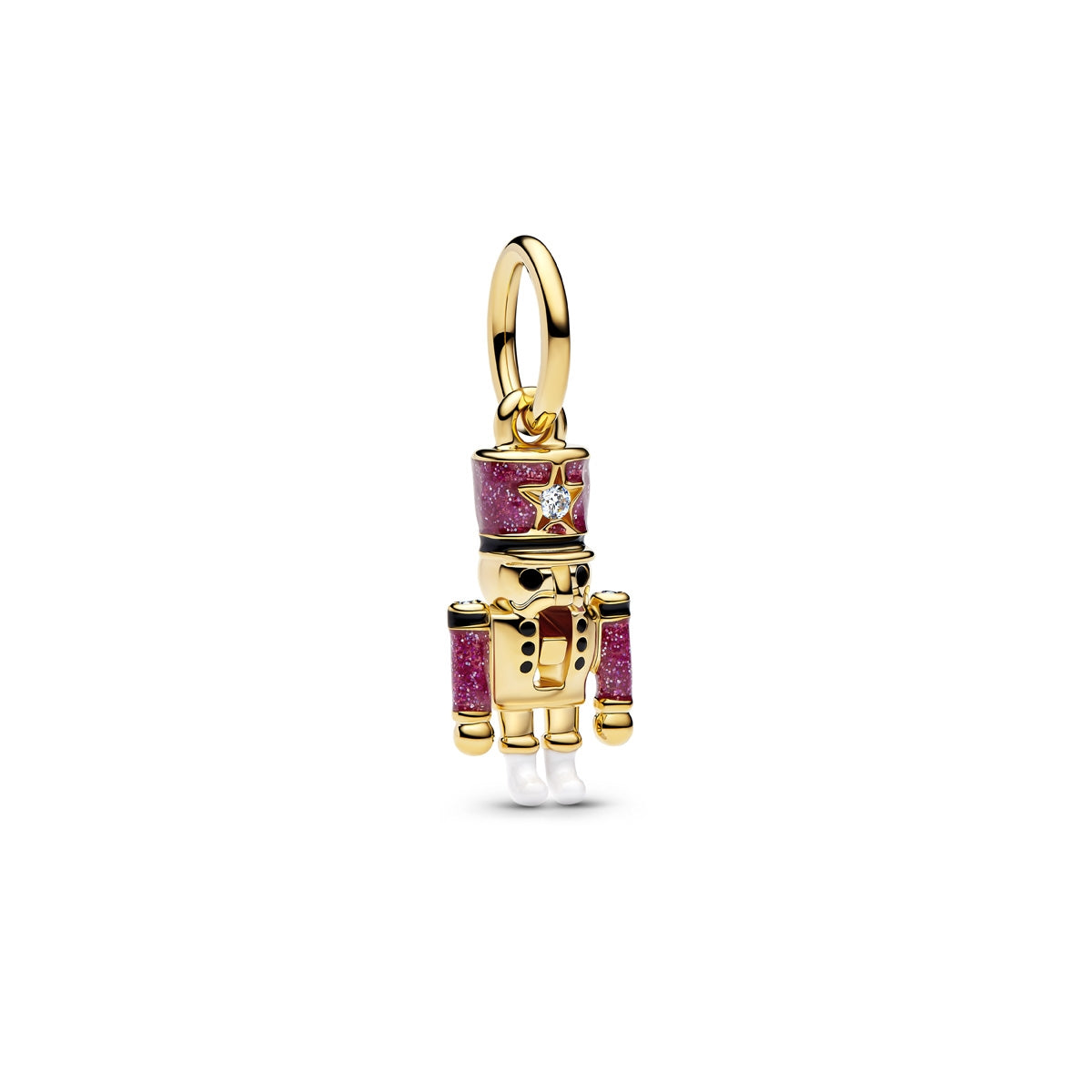 Pandora Gold Moveable Nutcracker Dangle Charm